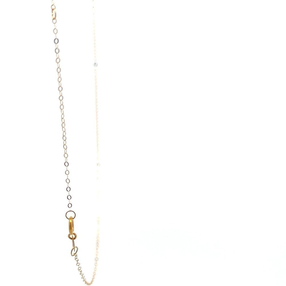 18K Gold Necklace Chain Cable Link Star Pendant 1.37 grams - Picture 5 of 9